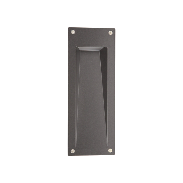 2W LED Exterior Wall Recess 700mA Cc Black 3000K