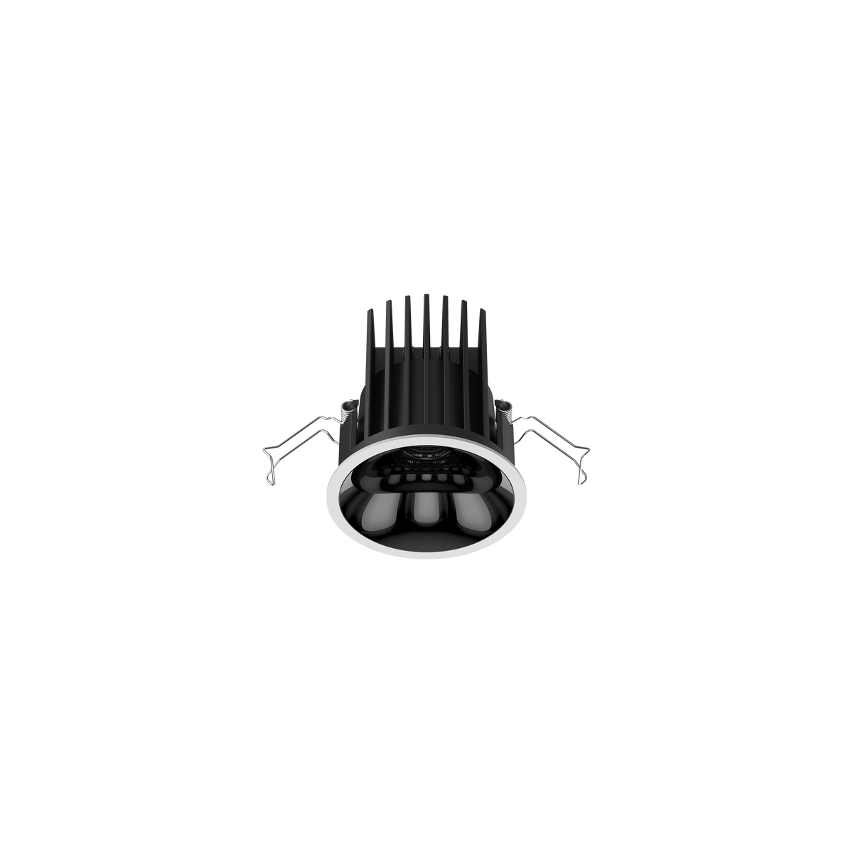Cevon Medium Darklight Slim Trim Downlight White, High Gloss Black 4K
