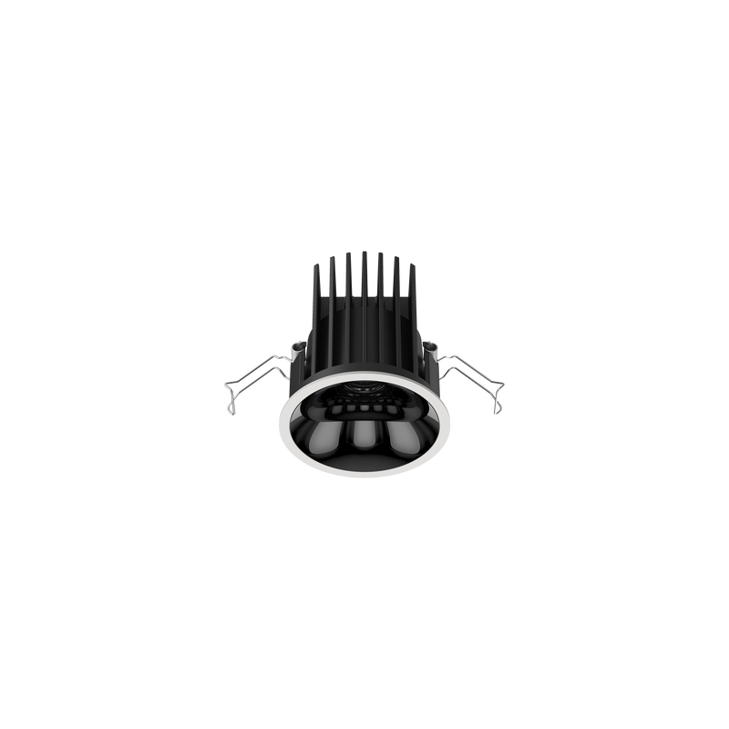 Cevon Medium Darklight Slim Trim Downlight White, High Gloss Black 4K