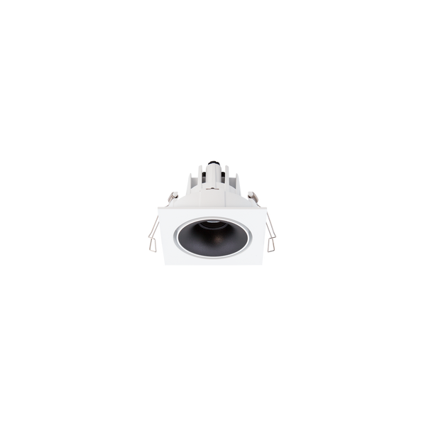 Cevon Tilt/Rotate Square Sml Downlight Kit White, Matt Black 3000K