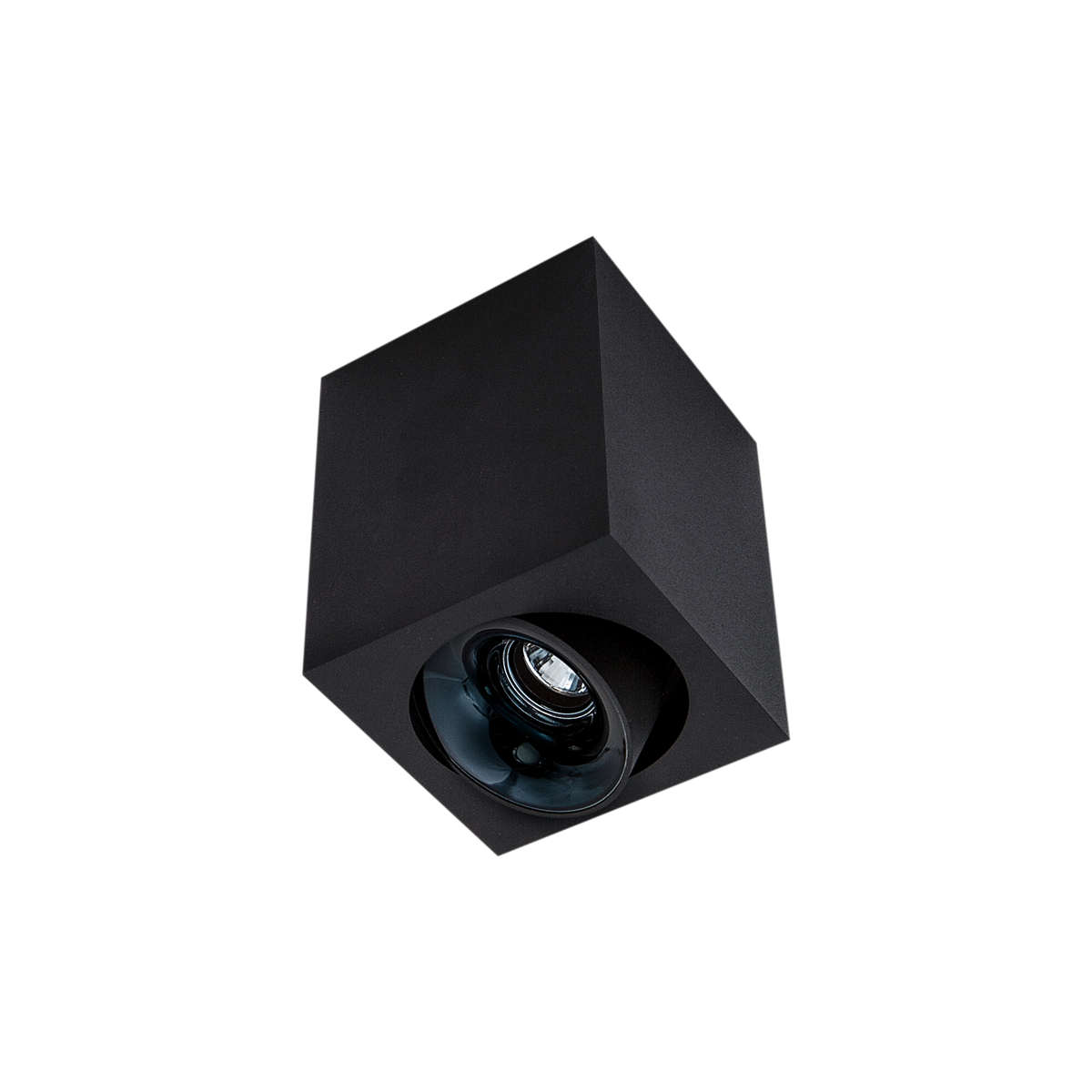 Cevon Med Squ Tilt/Rotate Surface Mt light Black, High Gloss Black 3K