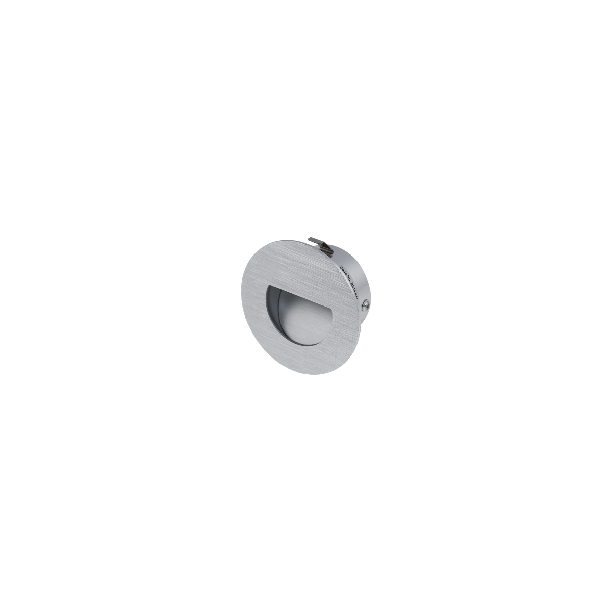 Round Half Moon Brushed Aluminium 3000K
