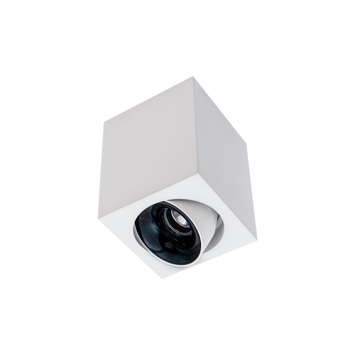 Cevon Med Squ Tilt/Rotate Surface Mt light White, High Gloss Black 3K