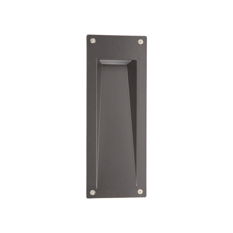 2W LED Exterior Wall Recess 700mA Cc Black 3000K