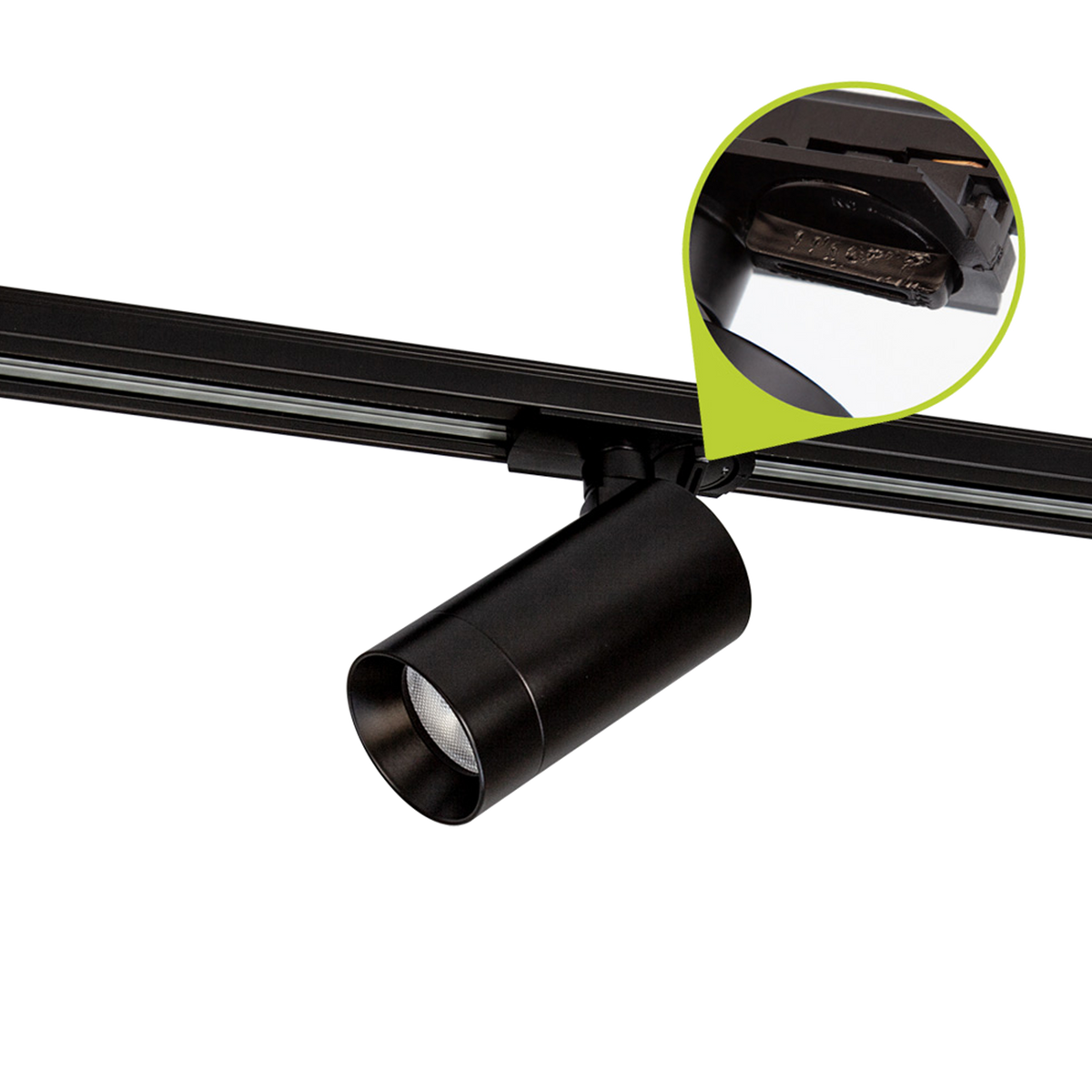 Single Circuit Dimmable Track Spot - Slight Marks Black 3000K