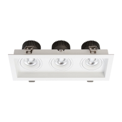 Cevon Box Tilt/Rotate Triple Downlight Kit