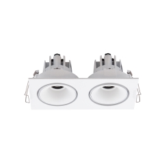 Cevon Dark Art Tilt/Rotate Square Small Double Downlight Kit